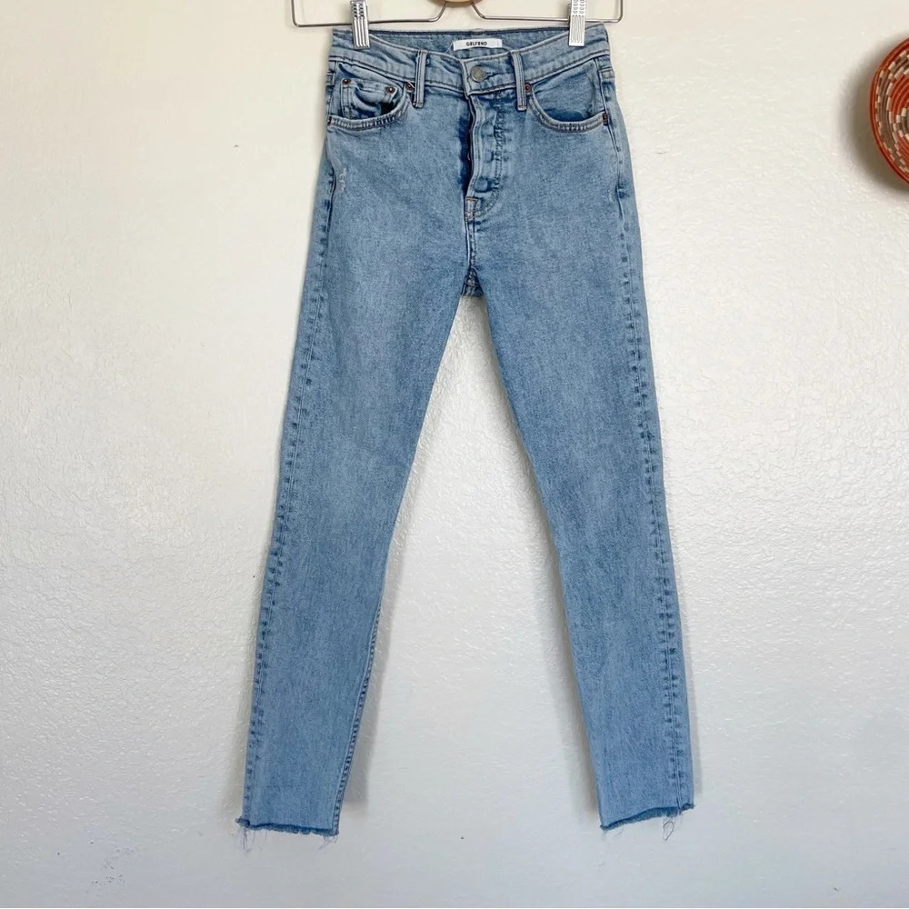 GRLFRND Karolina light wash skinny jeans